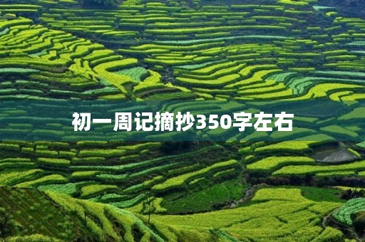 初一周记摘抄350字左右