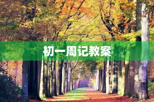 初一周记教案