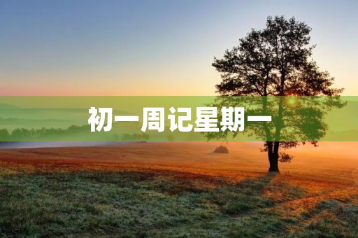 初一周记星期一