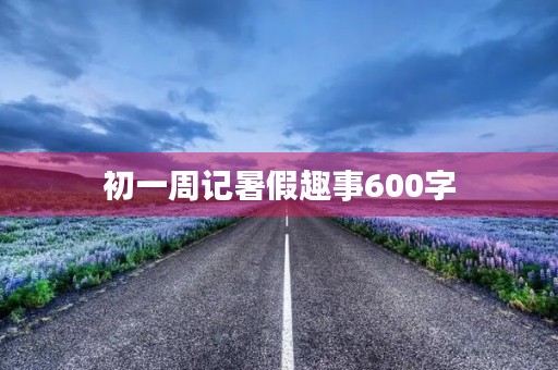 初一周记暑假趣事600字