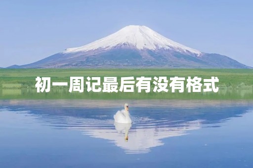 初一周记最后有没有格式 初一周记最后有没有格式