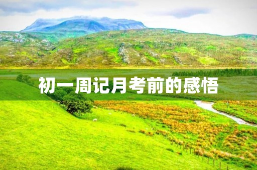初一周记月考前的感悟 初一周记月考前的感悟