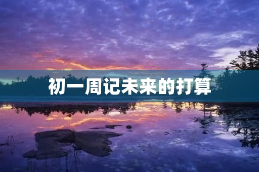 初一周记未来的打算