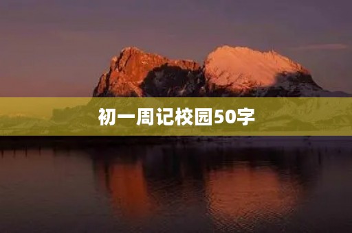 初一周记校园50字