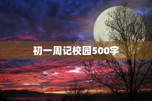 初一周记校园500字