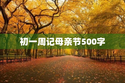 初一周记母亲节500字