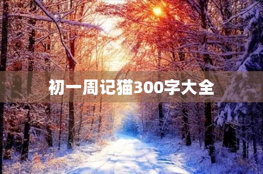 初一周记猫300字大全