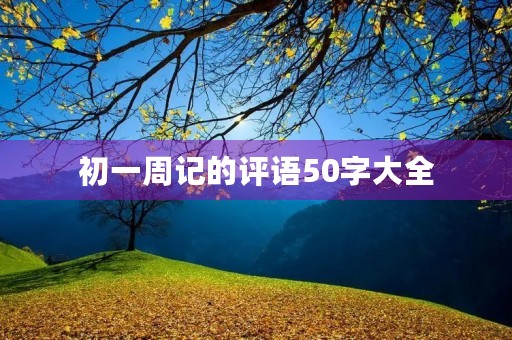 初一周记的评语50字大全