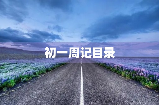 初一周记目录