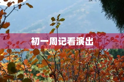 初一周记看演出
