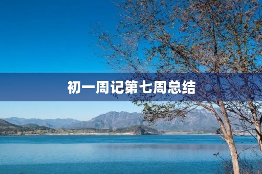初一周记第七周总结