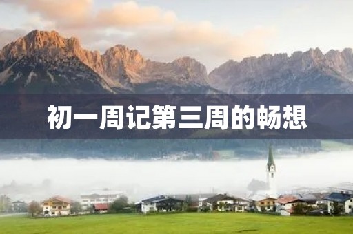 初一周记第三周的畅想 初一周记第三周的畅想