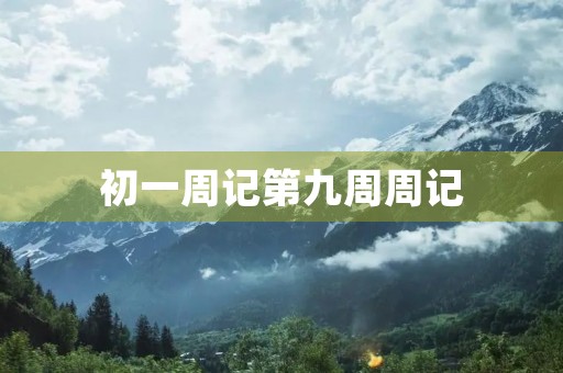 初一周记第九周周记