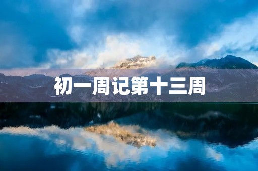 初一周记第十三周