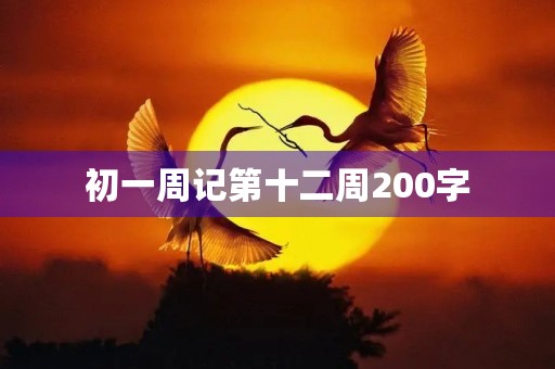 初一周记第十二周200字 初一周记第十二周200字