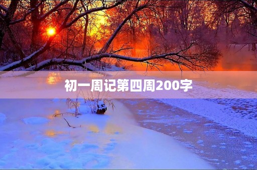 初一周记第四周200字