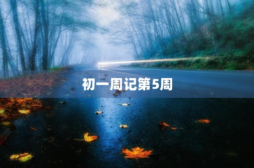 初一周记第5周