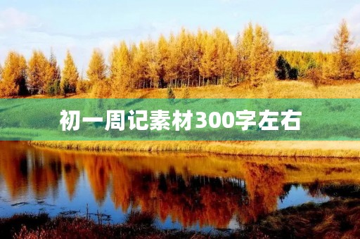 初一周记素材300字左右