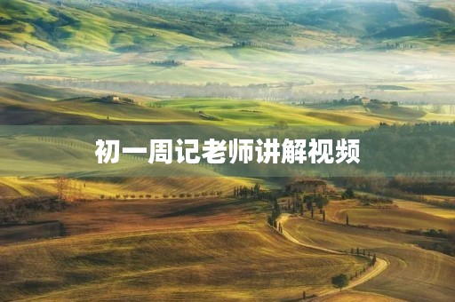 初一周记老师讲解视频