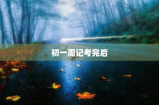 初一周记考完后 初一周记考完后