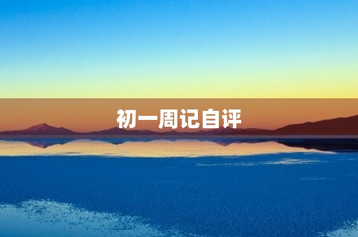 初一周记自评