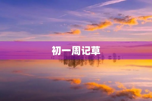 初一周记草