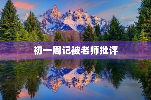 初一周记被老师批评
