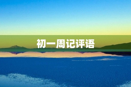 初一周记评语