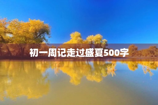 初一周记走过盛夏500字