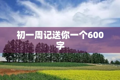 初一周记送你一个600字