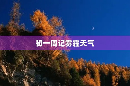 初一周记雾霾天气