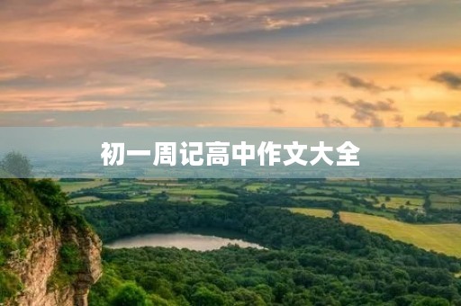 初一周记高中作文大全
