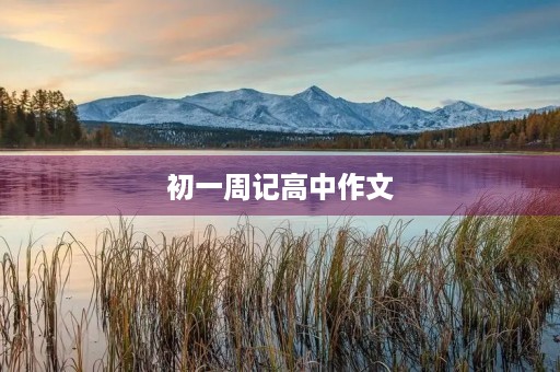 初一周记高中作文 初一周记高中作文