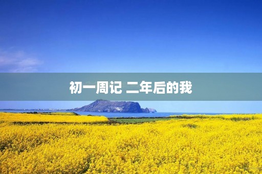 初一周记 二年后的我