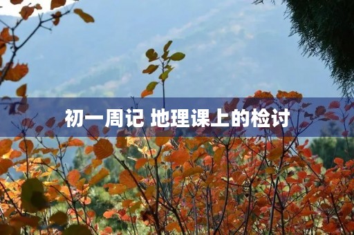 初一周记 地理课上的检讨 初一周记 地理课上的检讨