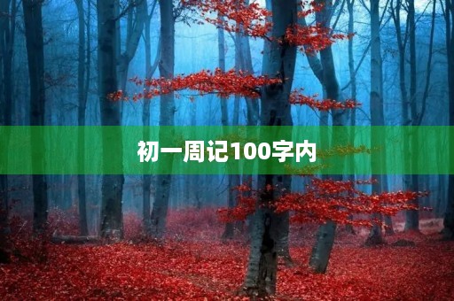 初一周记100字内 初一周记100字内