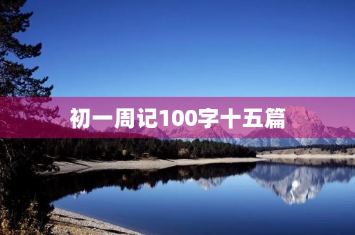 初一周记100字十五篇