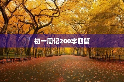 初一周记200字四篇