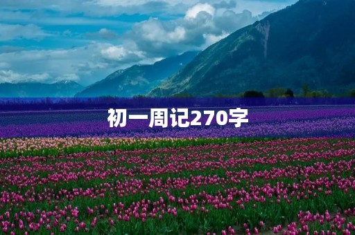 初一周记270字