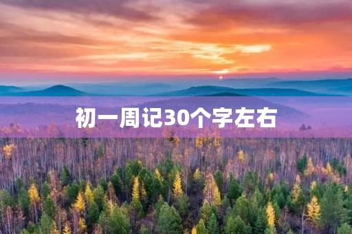 初一周记30个字左右