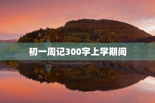初一周记300字上学期间 初一周记300字上学期间