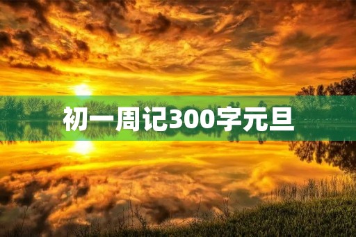 初一周记300字元旦