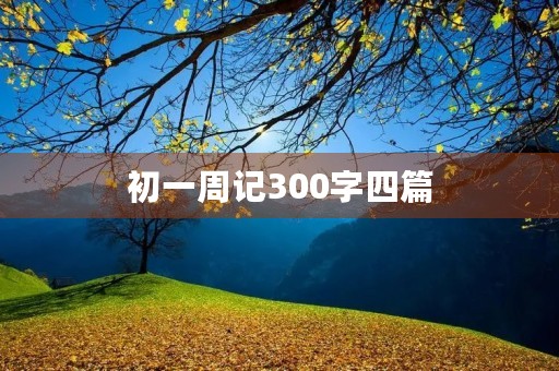初一周记300字四篇