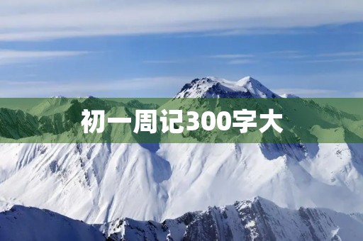 初一周记300字大