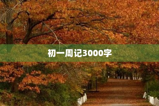 初一周记3000字 初一周记3000字
