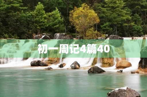 初一周记4篇40