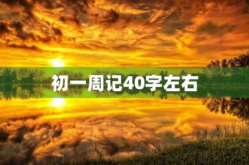 初一周记40字左右
