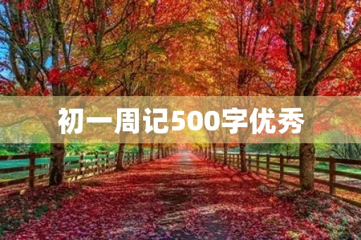 初一周记500字优秀