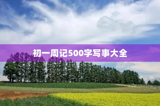 初一周记500字写事大全