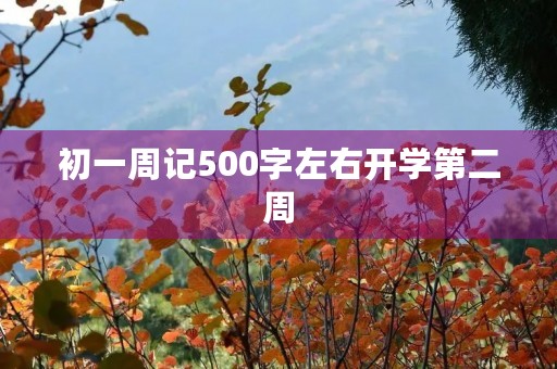 初一周记500字左右开学第二周